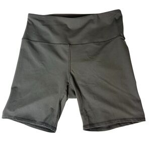 RBX New Black 6” Bike Shorts High Waisted Wide Band Running Workout Yoga Large